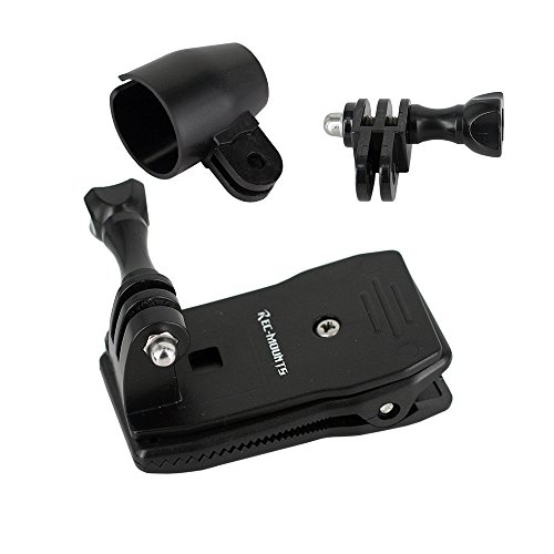 REC-MOUNTS 回転式 クリップマウント Rotary Clip Mount for パナソニック ウェアラブルカメラ HX-A1H/HX-A500用 ベルト・ショルダー・リュックに[PS-53HX]