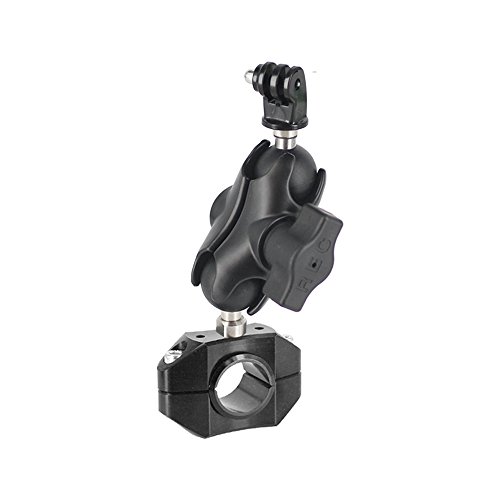 REC-MOUNTS GoPro (ゴープロ)用  バイク バーマウントセット  クランプ径22.2mm/25.4-26.0mm用 [REC-B21-BB(BK)S-GP]