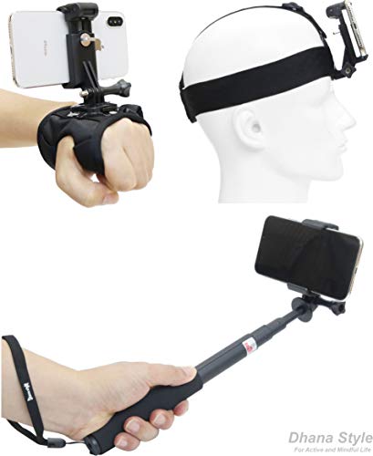 ウェアラブルカメラ 各種 アクセサリー 互換マウント スマホホルダー モバイル 撮影機材 GoPro用 アクションカム アクセサリ 対応 スマホ 動画撮影 固定 アダプター アタッチメント ホルダー ブラケット スマートフォン ホルダ ネジ締め用 レンチ付き Type:WHY-HQ