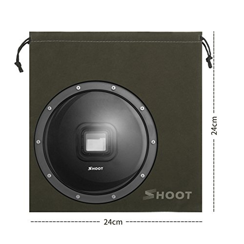 SHOOT GoPro Hero7/6/5 Black Hero(2018)用ドームポート 防水ケース付き 6インチ水中摄影ダイビングDome Port 潜水30ｍ 12枚曇り止めシート入り