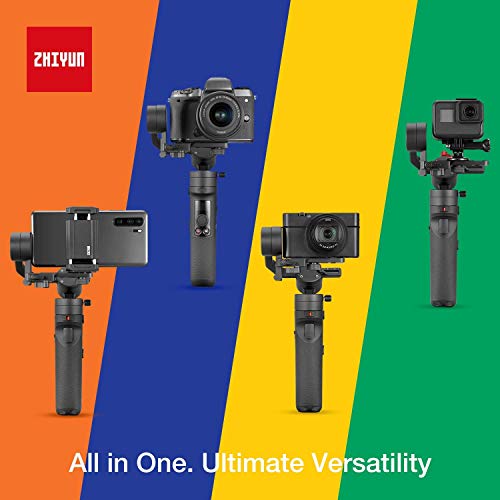 Zhiyun Crane M2 ジンバルスマホ3軸スタビライザー ミラーレスカメラ/コンパクトカメラ/スマートフォン/Goproアクションカメラ用 +3種類の充電ケーブル+EACHSHOT拡張可能な一脚（Zhiyun Crane Mアップグレード版）技適マーク付き日本語説明書付