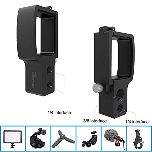 XBERSTAR DJI OSMO POCKET 拡張マウント部品 ホルダー 1/4ネジ穴&3/8ネジ穴付 撮影用アクセサリー