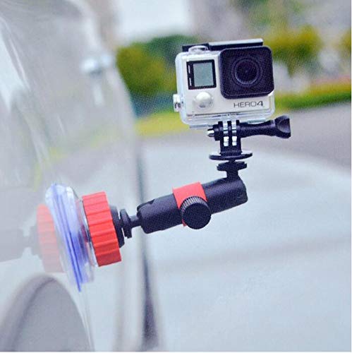 Taoric Gopro Hero 8 7 6 5 / DJI OSMO ACTION 対応 固定ブラケット自動車サクションカップブラケット+360度回転