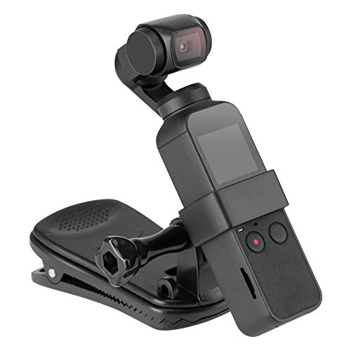 TELESIN DJI OSMO POCKET対応アダプター ブラケット + クリップ ストラップの固定ブラケット OSMOジンバルカメラ拡張アクセサリー (ブラック)