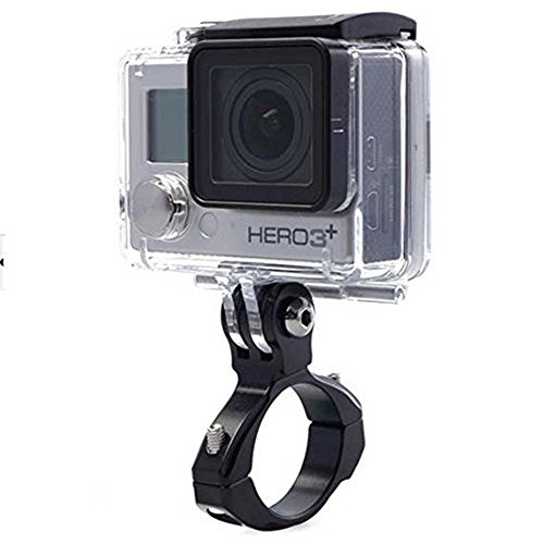 Goproハンドルバーマウント　バイクマウント、アルミバイククランプ自転車ハンドルバーGopro Hero 2 3 3+ 4スポーツGoproカメラアクセサリー (ブラック)