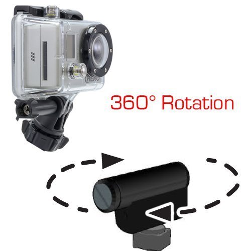 ChargerCityデュアルPost Telescopicヘッドレストマウントfor all GoPro Hero Session Sony Contour Roam Akaso Yi 4 K Action CamカメラにレコードドリフトRaceトラックRacingビデオ(Include三脚アダプタ&レンチ)