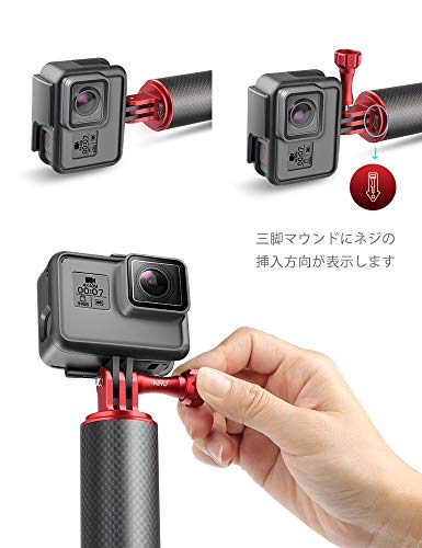 HSU 3Way自撮り棒 浮力スポンジ 三脚スタンド 3 In 1セット アクションカメラ用アクセサリー GoPro全般のカメラに対応 日本語取扱説明書