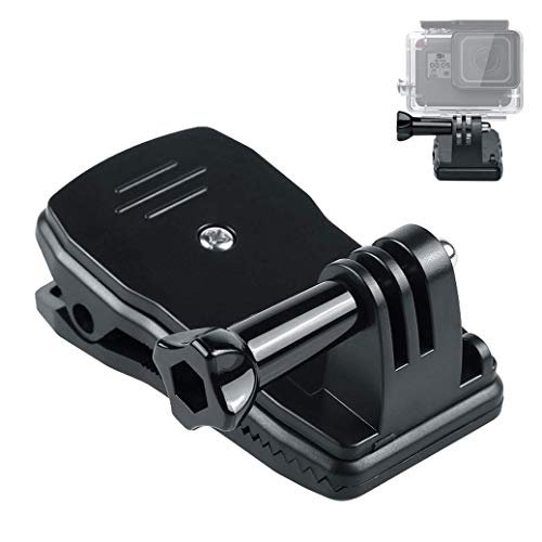 GoPro アクセサリー クリップマウント 360°回転式 バックパック取り付け ハンズフリー 手ぶら撮影 gopro Hero6/5/4/3/2 ゴープロ スポーツカメラ アクションカメラ 対応 ベルト・ショルダー・リュックに 2年保証