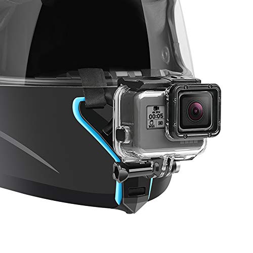 GoPro Hero 7、（2018）、6 5 4 3、Hero Black、Session、Xiaomi Yi、SJCAM と互換性のあるオートバイヘルメットチンストラップマウント