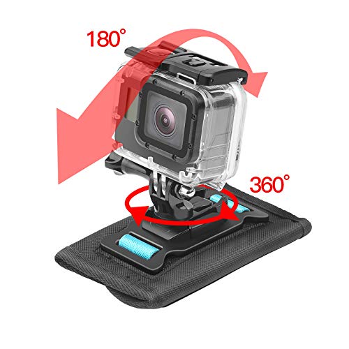 SHOOT バックパックマウント for GoPro Hero7/6/5/4、DJI OSMO Action、YI 4K/2K、SJCAM、APEMANなどのアクションカメラ