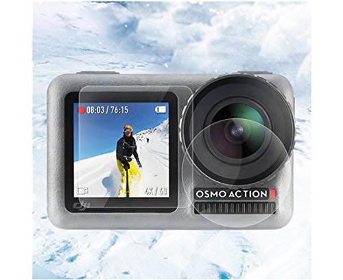 SHEAWA DJI OSMO Action フィルム 強化ガラス保護フィルム 前後画面保護 レンズ保護 9H 2.5D 極薄