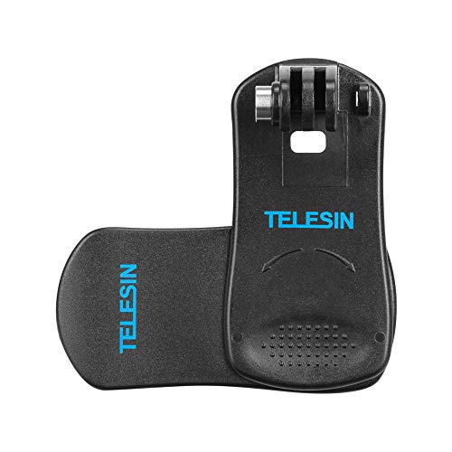 TELESIN DJI OSMO POCKET対応アダプター ブラケット + クリップ ストラップの固定ブラケット OSMOジンバルカメラ拡張アクセサリー (ブラック)