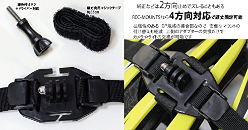 REC-MOUNTS ベンテッドヘルメットストラップマウント Vented Helmet Strap Mount for パナソニック ウェアラブルカメラ HX-A1H/HX-A500用 通気式,自転車,スキー,カヤック,などに[PS-50HX]