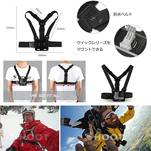 SHOOT 5 in 1 アクションカメラ アクセサリー セット 撮影用パーツ for GoPro SJCAM YI APEMAN MUSON AKASO DBPOWER