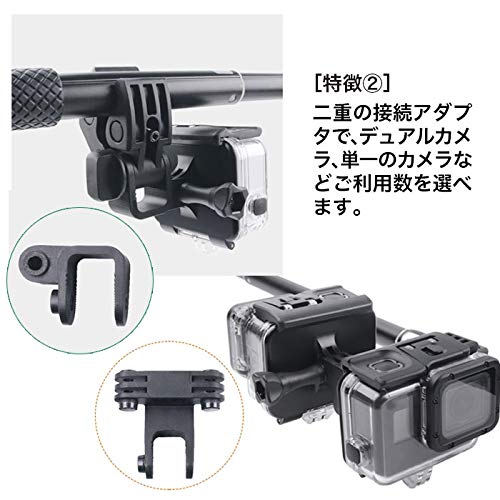 クランプ カメラ マウント ロールバー ポール レール チューブ GoPro SJCAM アクションカメラ