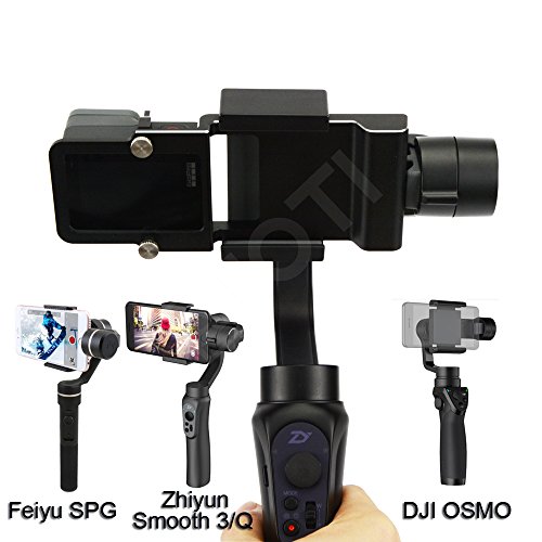 SIOTI スイッチマウントハンドヘルドジンバルプレートアダプタ DJI Osmo ZhiyunのGoPro 3 + / 4/5/6用スムーズモバイルジンバルハンドヘルド (Black)