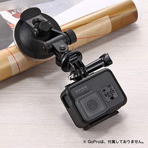 カーマウントホルダー ウェアラブルカメラ用 ワンタッチ 取付ブラケット 360度 角度調整自由 吸盤 GoPro SJCAM PULUZ