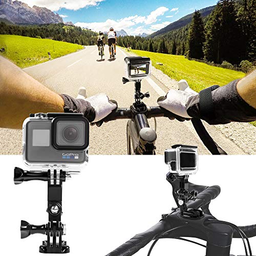 【Taisioner】GoPro HERO8 7 6 5 4 3+用 GoPro MAX用 ヘルメットマウントアクセサリー 自転車撮影用 バイク撮影用 (黒)