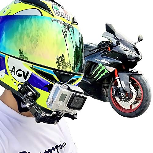 SUREWOサイクリングGoProのフルレンジのカメラとほとんどのスポーツカメラ用オートバイの顎アセンブリ