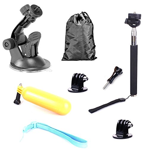 VVHOOY5in1通用アクションカメラアクセサリーキット GoPro、MUSON、AKASO、Vemico、SJCAM、APEMAN、DBPOWER、Camparkなど適用