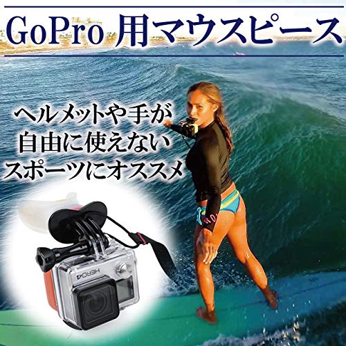 HAMILO マウスピースマウント サーフィン スノボー 動画撮影 追い撮り GoPro用 (ブラック)