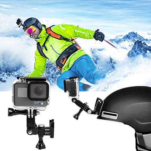 【Taisioner】GoPro HERO8 7 6 5 4 3+用 GoPro MAX用 ヘルメットマウントアクセサリー 自転車撮影用 バイク撮影用 (黒)