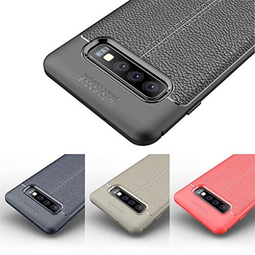 NnaCoCo Samsung Galaxy S10らかい肌の質感TPUシリコーン耐衝撃ケース防指紋擦り防止超薄型携帯電話ケース+1*(無料の電話ホルダー)-灰色