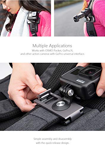 Honbobo DJI OSMO ACTION/Osmo Pocket/Gopro Hero 8 Black 5/6/7対応固定クリップ ストラップの固定ブラケット 拡張アクセサリー PGYTECH製品 (ストラップ固定金具)