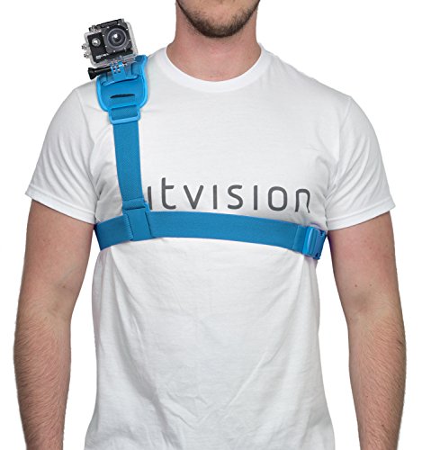 Kitvision キットビジョン アクションカメラ用 ショルダーマウント GoPro Hero Edge HD10/Kitvision対応 ブルー KVACTSHOBL