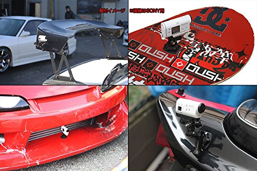 REC-MOUNTS 回転式粘着マウント タイプ1 Rotary Self-adhesive mount(接着式カーブ + 接着式フラットマウント)  for パナソニック ウェアラブルカメラ HX-A1H/HX-A500用 [PS-51T1HX]