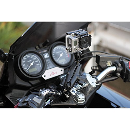 REC-MOUNTS GoPro (ゴープロ)用  バイク バーマウントセット  クランプ径22.2mm/25.4-26.0mm用 [REC-B21-BB(BK)M-GP]