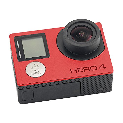 [MENGS] 全金属製のフロントボードカバー,Gopro Hero 4 フロントパネル専用(赤)