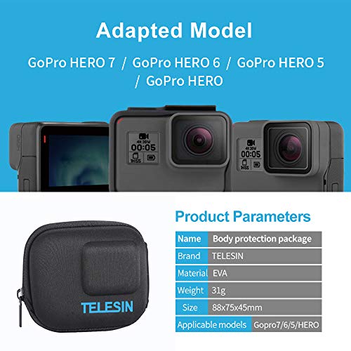 TELESIN DJI OSMO Action/Gopro hero8/7/6/5本体保護ケース 携帯便利 防震 防塵 (8.5×7×5.5)
