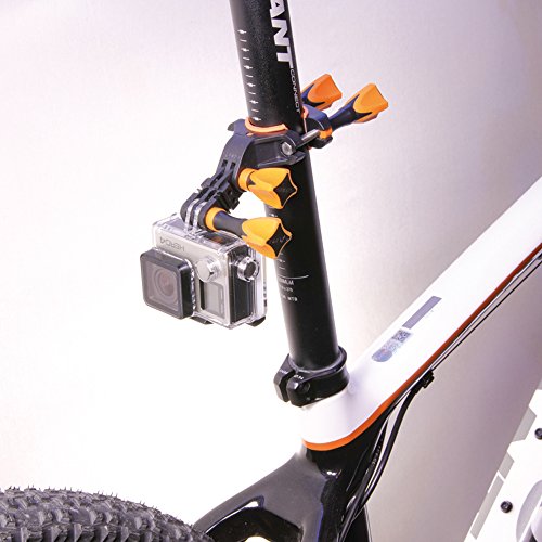 iSHOXS Bike Mount,すべての直径18~28 mmの管に、GoProが取り付けられています。滑り止めで完全に安定を確保する