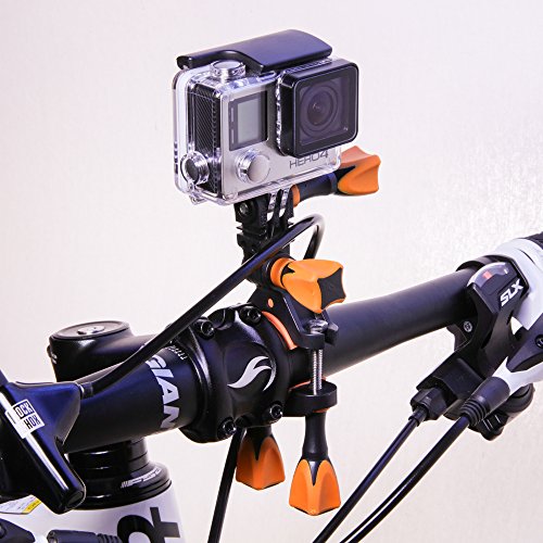 iSHOXS Bike Mount,すべての直径18~28 mmの管に、GoProが取り付けられています。滑り止めで完全に安定を確保する