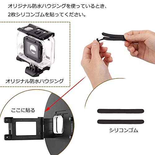 SHOOT GoPro Hero7/6/5 Black Hero(2018)用ドームポート 防水ケース付き 6インチ水中摄影ダイビングDome Port 潜水30ｍ 12枚曇り止めシート入り