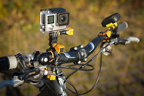 iSHOXS Bike Mount,すべての直径18~28 mmの管に、GoProが取り付けられています。滑り止めで完全に安定を確保する