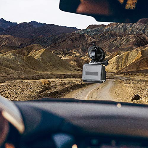 Gopro車載マウント 吸盤式 多角度調節可能延長アーム 大変強力360回転か車フロンドガラスホルダー