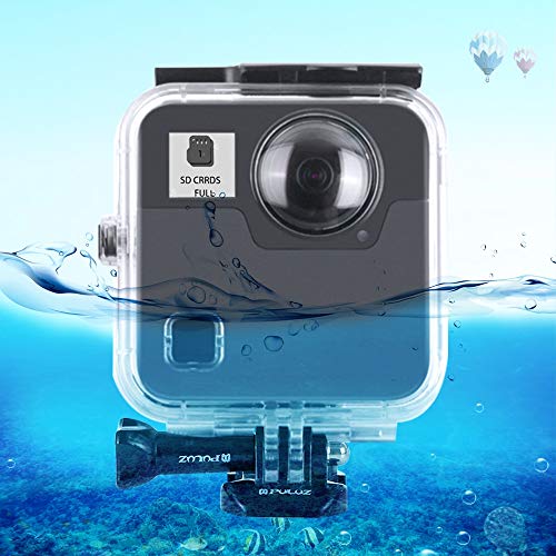 PULUZ GoPro Fusion用ハウジング 45m水中防水ケース 防塵、耐圧ハウジングダイビングケース、バックル＆ベーシックマウント＆ネジ付き 取付け簡単