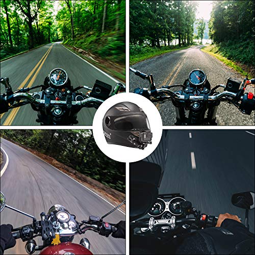 GoPro用オートバイヘルメットチンスイベル3ウェイピボット回転マウントキットHero 7、（2018）、6 5 4 3、Hero Black、セッション、Xiaomi Yi、SJCAM、およびその他のアクションカメラ