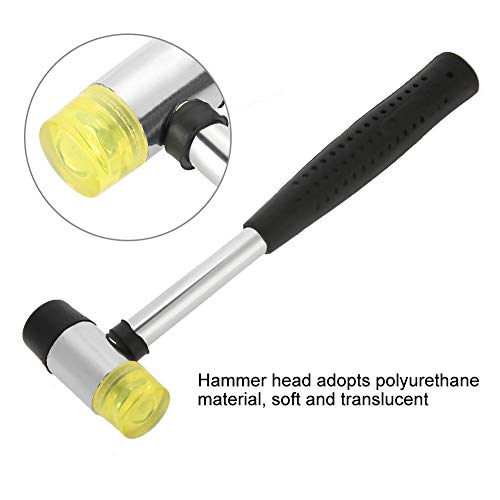 ゴム製ハンマー、鋼鉄ハンドル25mmのハンマーヘッドの軽量DIY用具の倍表面ゴム製木槌
