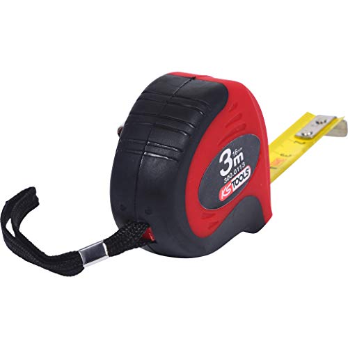 【Amazon.co.jp 限定】KS TOOLS ロック装置とベルトクリップ 黒 赤 5M 19ミリメートルとの巻尺 Tape measure with locking device and belt clip black red 5m 19mm 300.0114