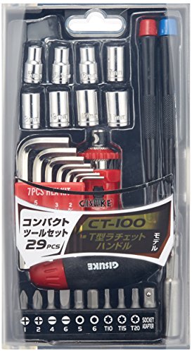 高儀 GISUKE コンパクトツールセット 29PCS T型ラチェットハンドルモデル CT-100