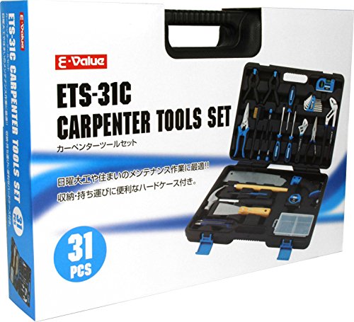 E-Value カーペンターツールセット 31pcs 日曜大工・住まいのメンテナンス用 ETS-31C