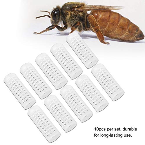 Salinr 養蜂カップキット 養蜂ケージ 女王蜂ケージ 飼育カップ セルカップビーツールセット 養蜂ツール 実用性と便利性に優れる 養蜂ケージ 10本セット