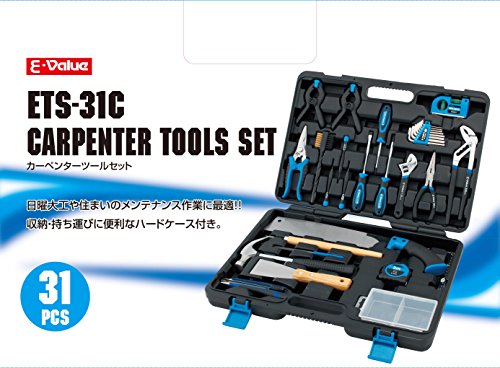 E-Value カーペンターツールセット 31pcs 日曜大工・住まいのメンテナンス用 ETS-31C