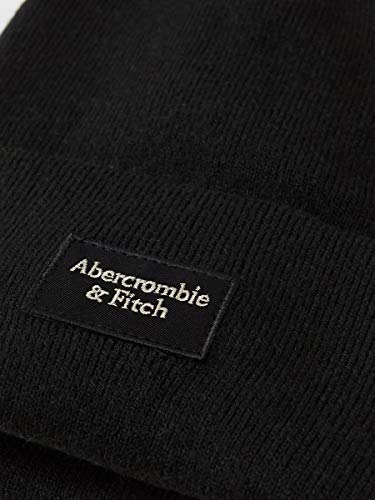 [Abercrombie & Fitch(アバクロンビーアンドフィッチ)] アバクロ メンズ ニット 帽子 ニット帽 帽子 ロゴ PATCH ブラック [並行輸入品]