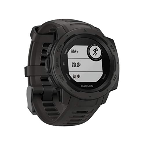 Garmin Instinct バンド/ベルト Comtax 22mm交換用バンド 柔らかいシリコンバンド 調整可能 多色選択 スポーツ 交換ベルド (ブラック)