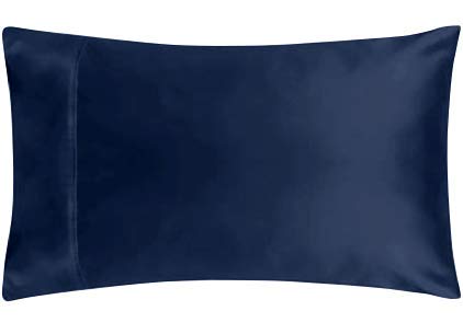 R.T. Home - エジプト高級超長綿ホテル品質 枕カバー 60×90CM (枕カバー 60 90) 500スレッドカウント サテン織り マクラカバー(ピローケース) 封筒式 ミッドナイト ネイビー 60*90CM