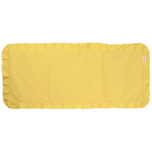 枕カバー 43×120cmの枕用 ハーモニー ファスナー式 フリル仕上げ 日本製 枕 綿 イエロー